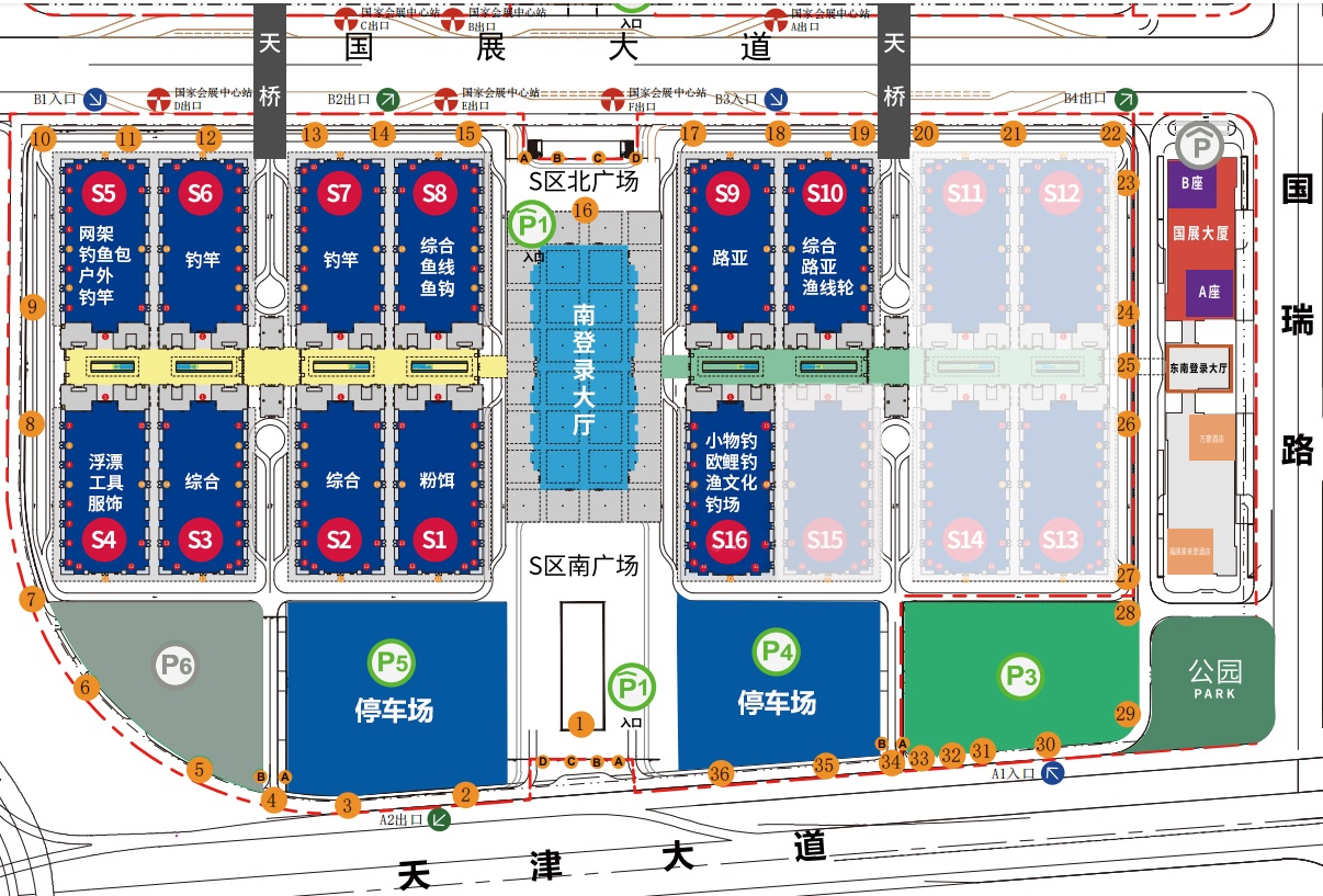 天津漁具展展館平面圖